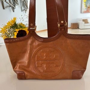 Tory Burch Brown Leather Tote Bag